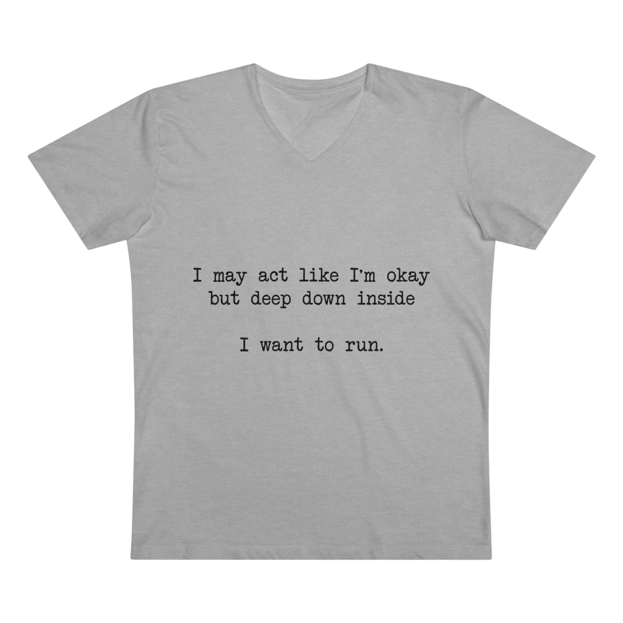 "I Want To Run" V-Neck Tee