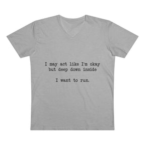 "I Want To Run" V-Neck Tee