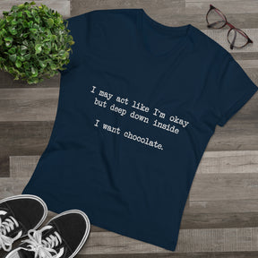 "I Want Chocolate" V-Neck Tee