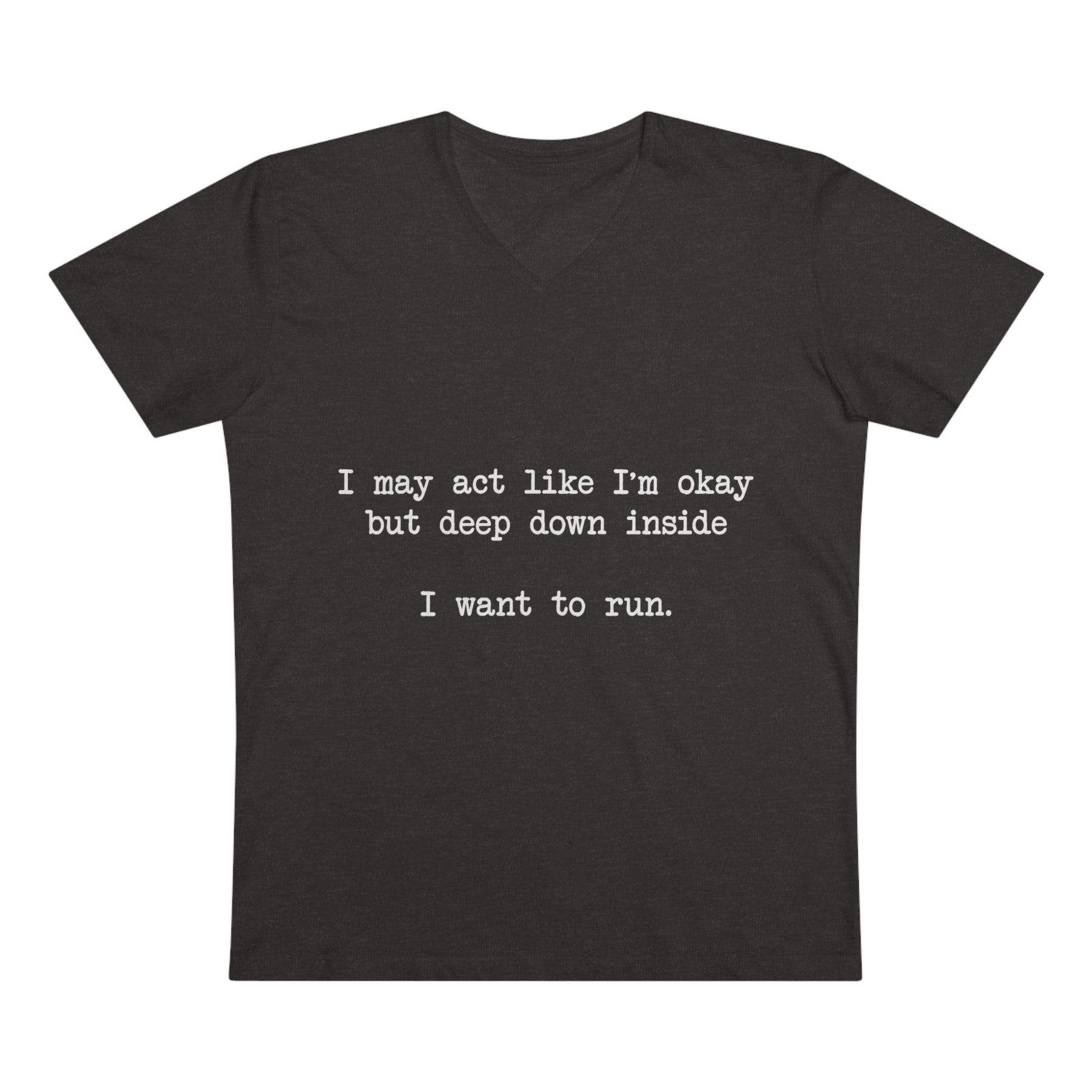 "I Want To Run" V-Neck Tee