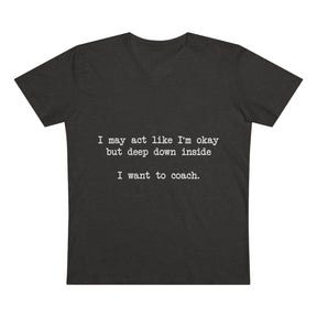 "I Want To Coach" V-Neck Tee