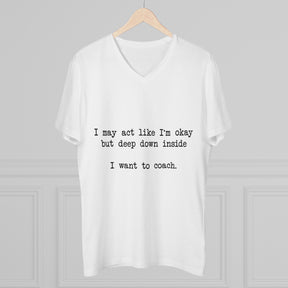 "I Want To Coach" V-Neck Tee