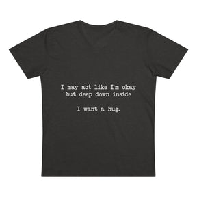 "I Want a Hug" V-Neck Tee